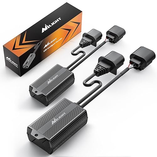 Miniatura 8 de Nilight H11H9H8 LED CANbus Decodificador  Arnés antiparpadeo Condensador de resistencia libre de errores para bombilla LED para faros delanteros,