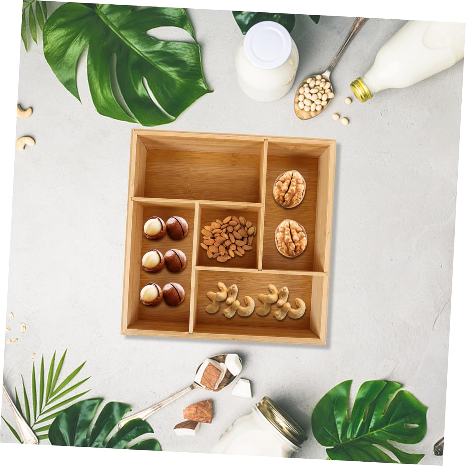 Dry Fruit Box with Lid Elegant Snack Tray for Weddings Engagements and Parties Nut Candy Storage