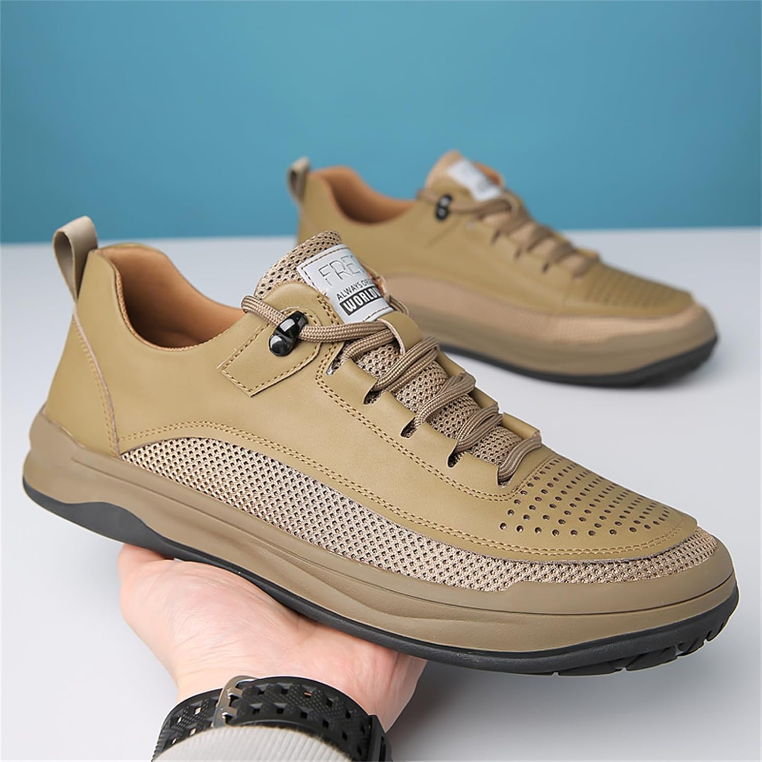 JiuQing Men's Dress Sneaker Casual Business Formal Shoes Comfortable Lightweight Walking Shoes