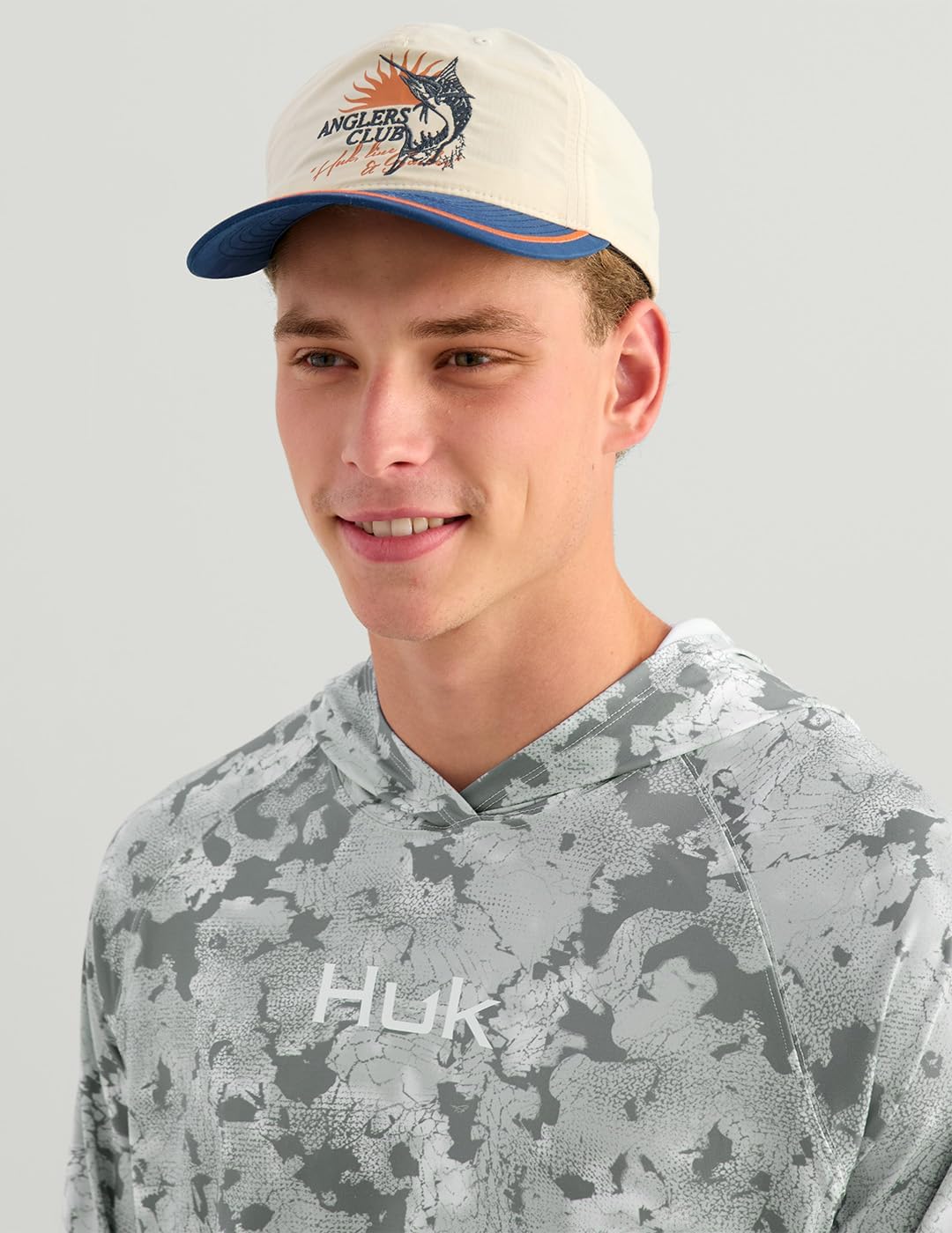 HUK Men's Airweight Hoodie, Lightweight Upf 30+ Performance Fishing Hooded Shirt With Recycled Polyester and Stretch Fabric
