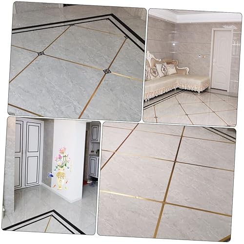 Miniatura 2 de 1 rollo autoadhesivo para azulejos, cinta de sellado de suelo para paredes decorativas y pisos, fácil de instalar y elegante
