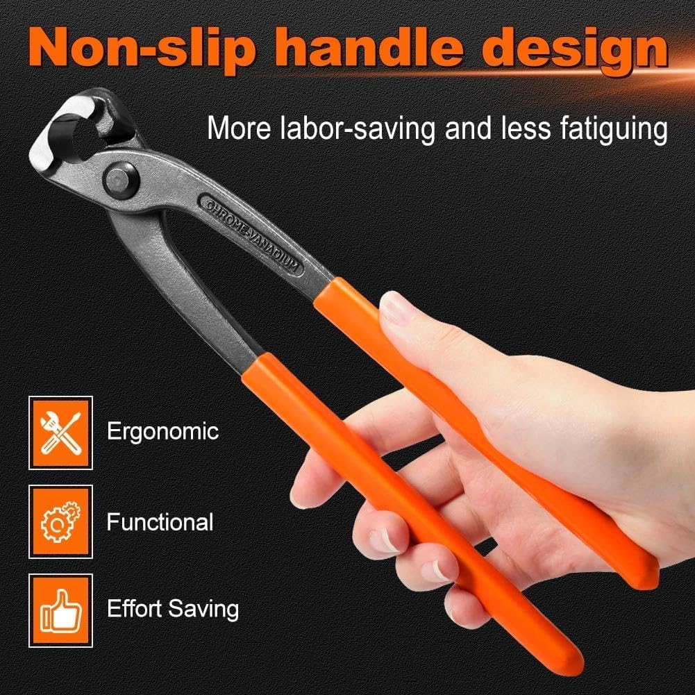 SPEEDWOX 10 Inches Ear Hose Clamp Plier Standard Jaw Cinch Clamp Removal Tool Ear Clamp Pincers Crimping Tool Crimper Tool Cinch Clamps Pinch Clamps for Pipe Hose Nail Puller