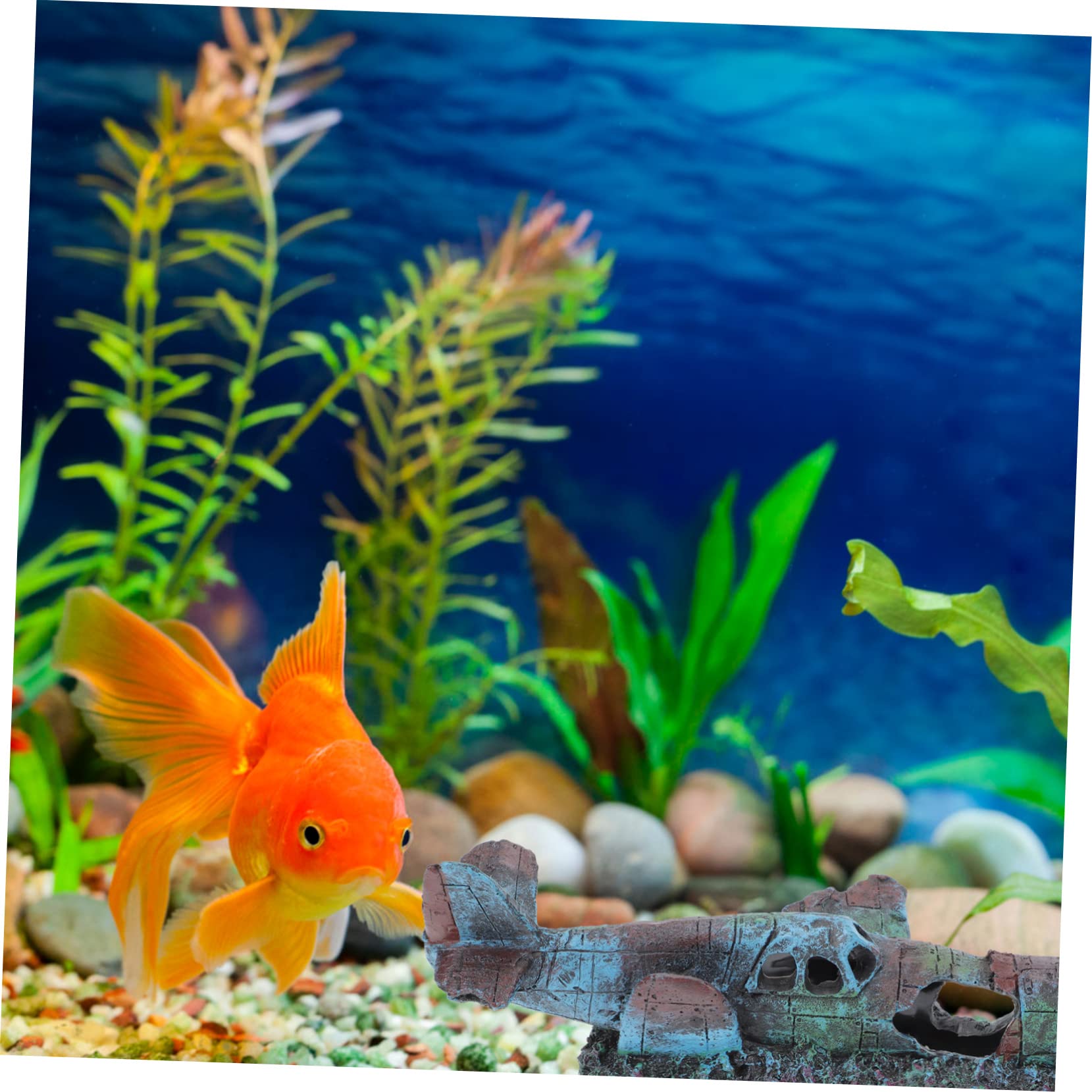 Sosoport 2St Fisch- und Garnelenversteckhaus Buntbarsch Tankverzierung Dinosaurier Pumps Anlage naturdeko Aquarium Dekoration Flugzeug Aquarienversteck Höhle Aquarium- -Ornament Harz