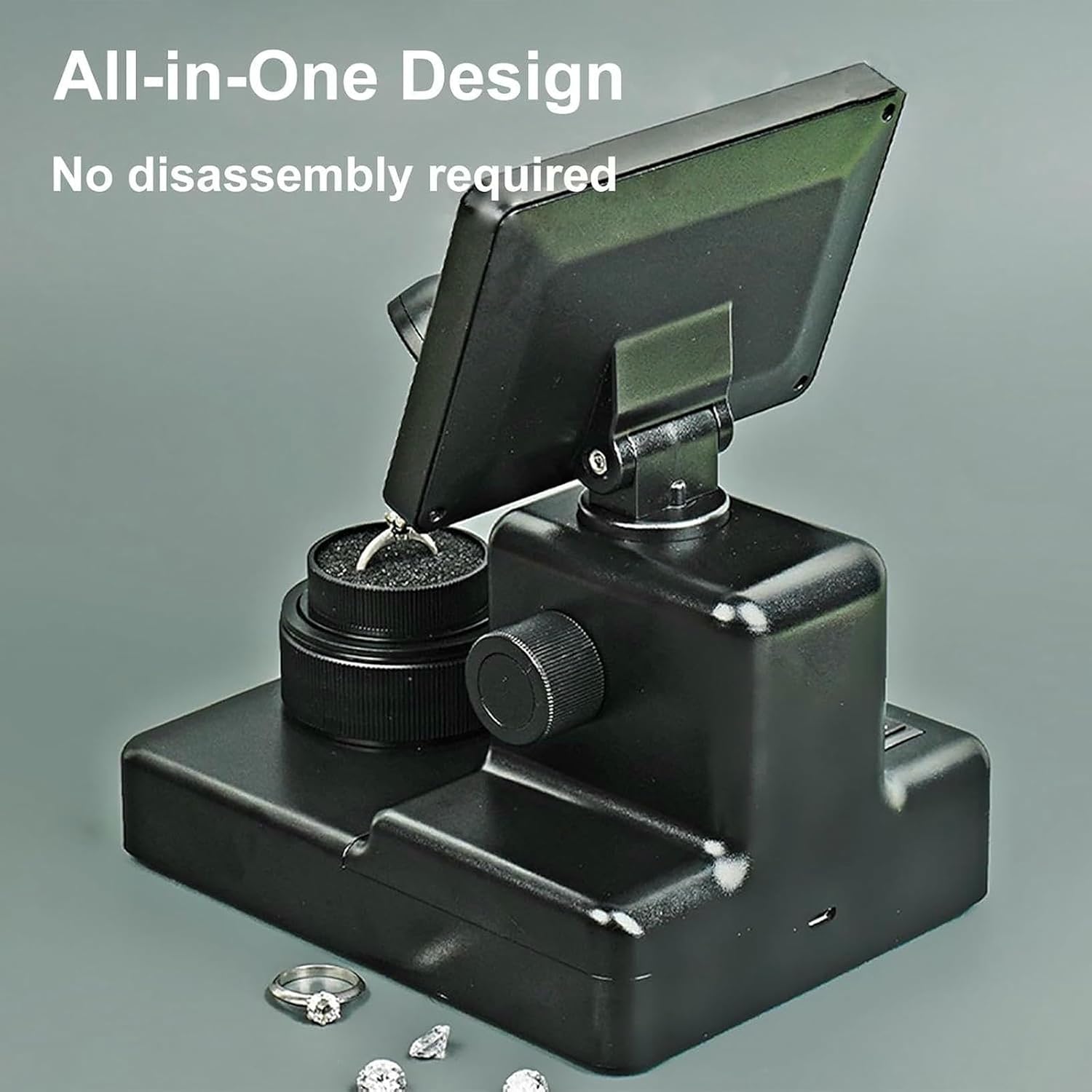 Diamond Girdle Microscope, 4.3-Inch Microscopes with 2 Observation Decks, for Professional Testing and Diamond Processing