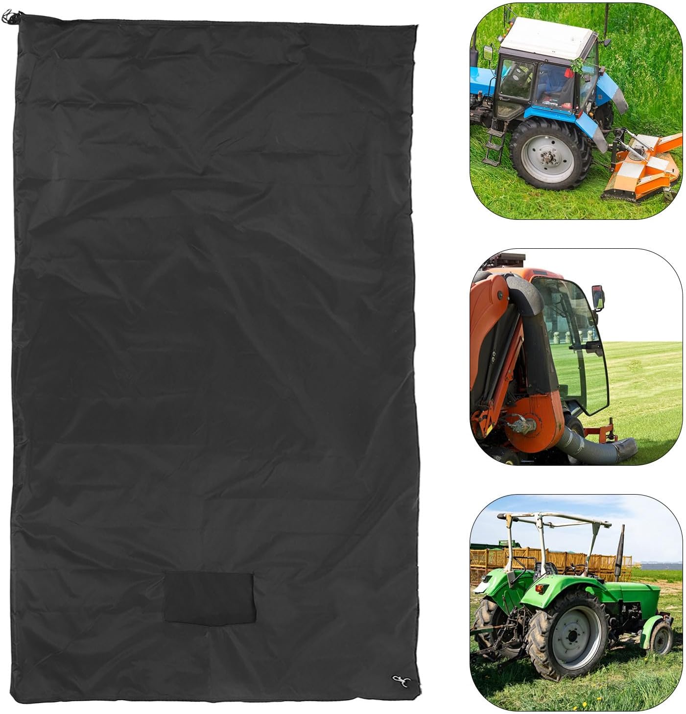Lurrose Reusable Grass Catcher Bag for Lawn Mower Made of Sturdy Oxford Cloth with Large Capacity, Waterproof and Easy Installation for Patio Storage and Yard Cleaning of Fallen Leaves