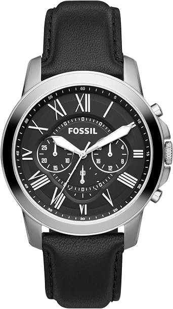 Fossil Men's Watch, Grant Quartz Stainless Steel Chronograph Watch for Men