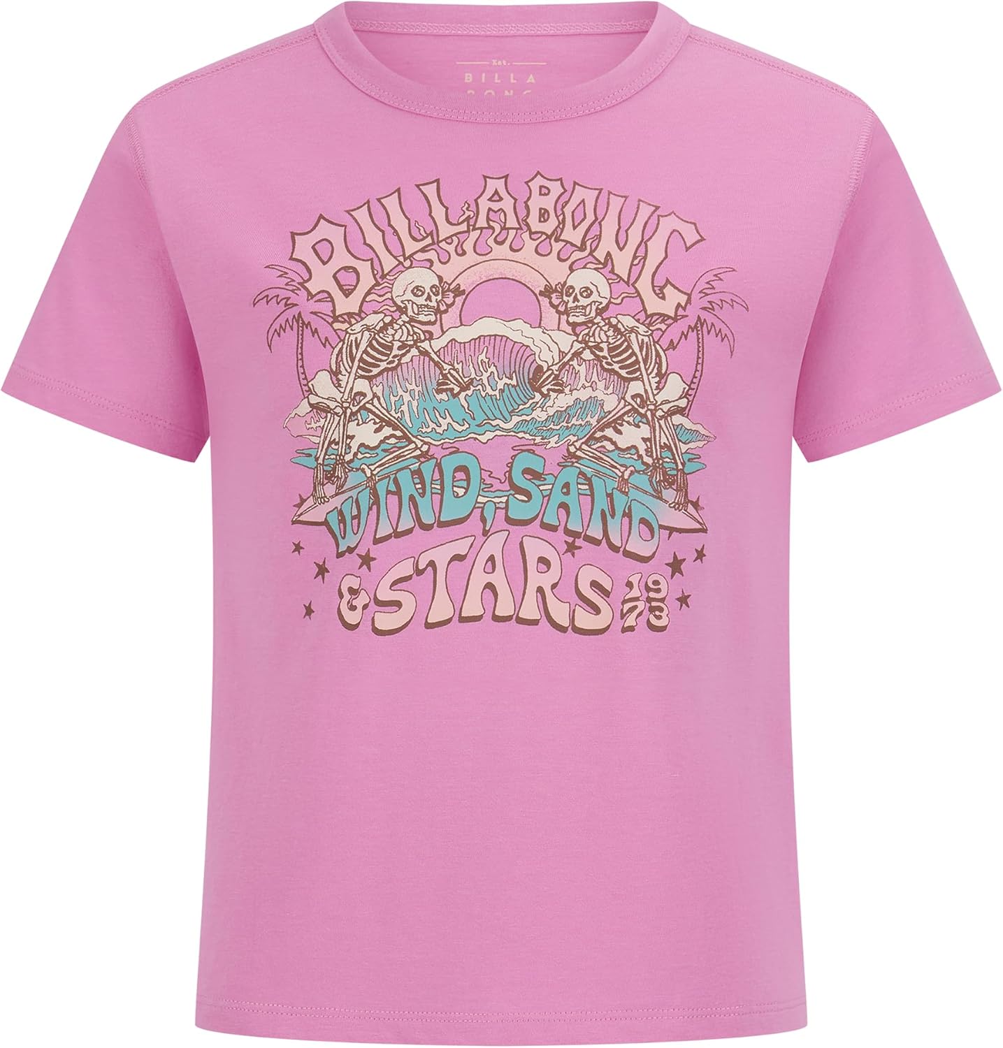 Billabong Girls Premium Short Sleeve Logo Graphic Tee, Crew Neck T-Shirt, Soft & Comfortable