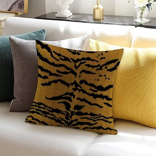 Miniatura 5 de Funda de almohada de terciopelo estilo chinoiserie, funda de almohada con estampado de animales de tigre, funda de almohada europea de tigre, funda