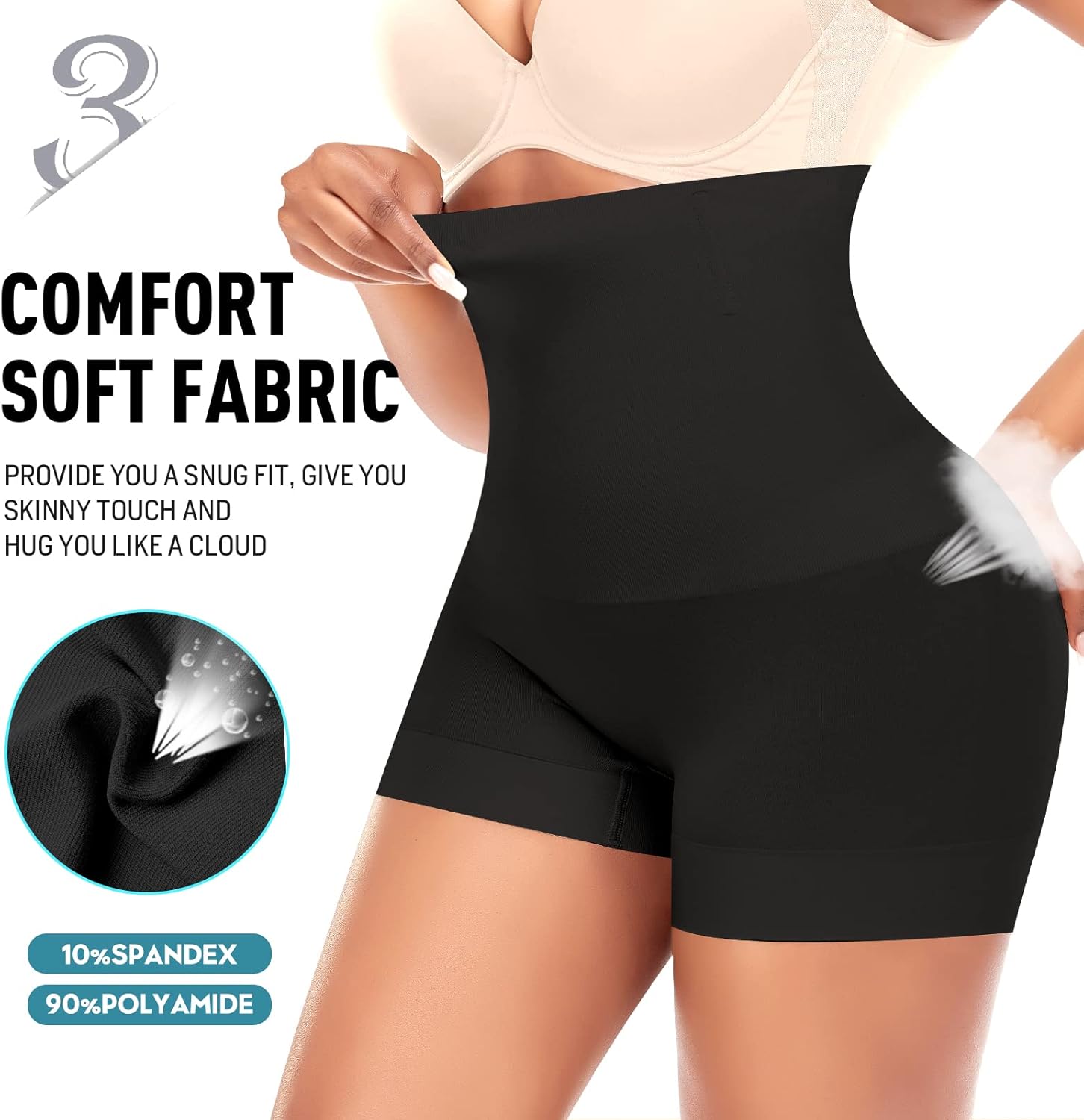 Werena Seamless Shaping Boyshorts Panties for Women Slip Shorts Under Dress Shapewear Shorts Tummy Control Underwear - Image 5