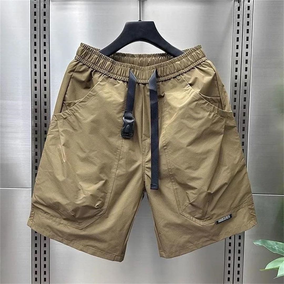 Men Summer Thin Loose Straight Large Pocket Work Shorts
