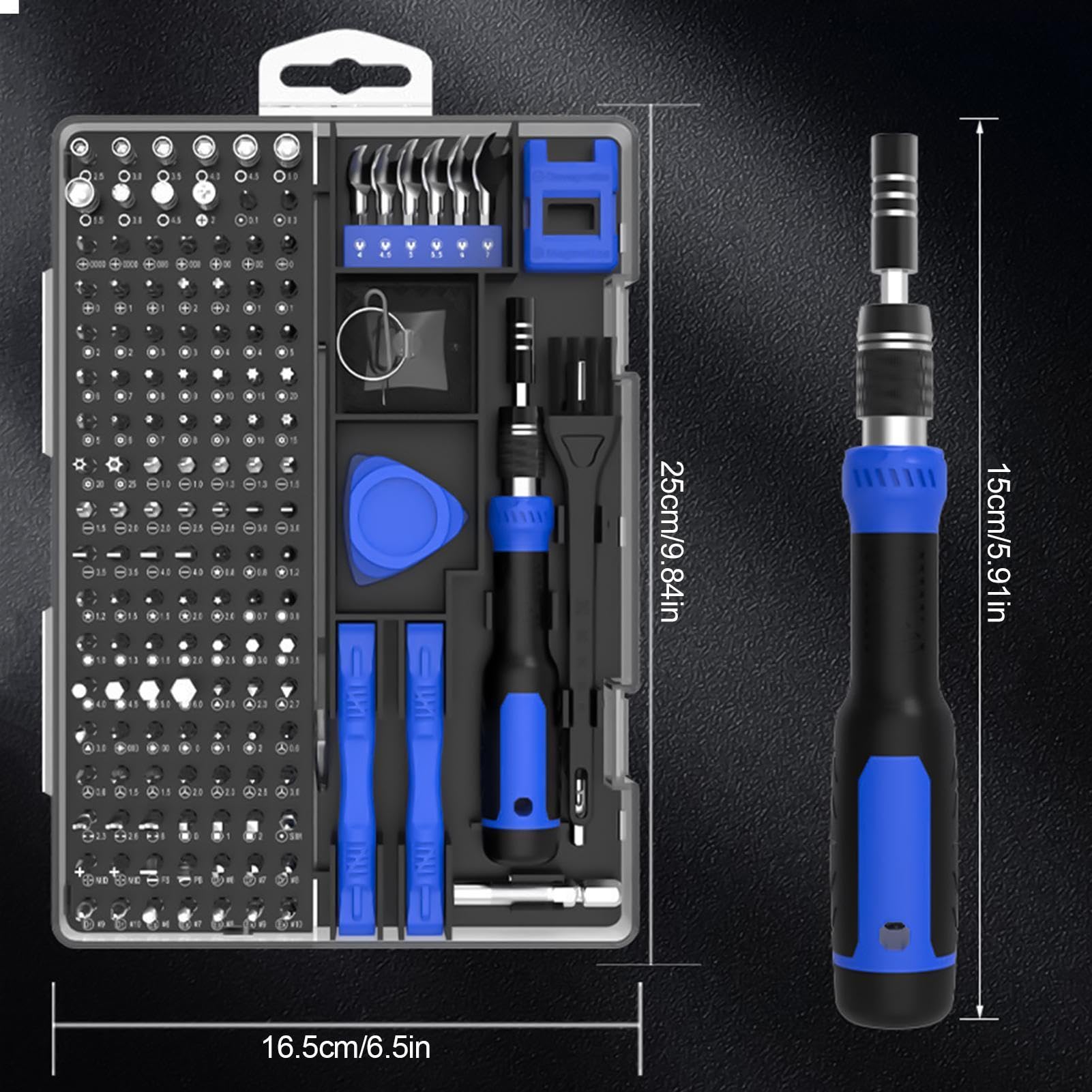 Zestaw wkrętaków elektronicznych – ergonomiczne narzędzie 160 w 1, z etui, zestaw śrubokrętów elektronicznych, do domu, telefonu komórkowego, komputera, zegarków, okularów, laptopa, urządzeń