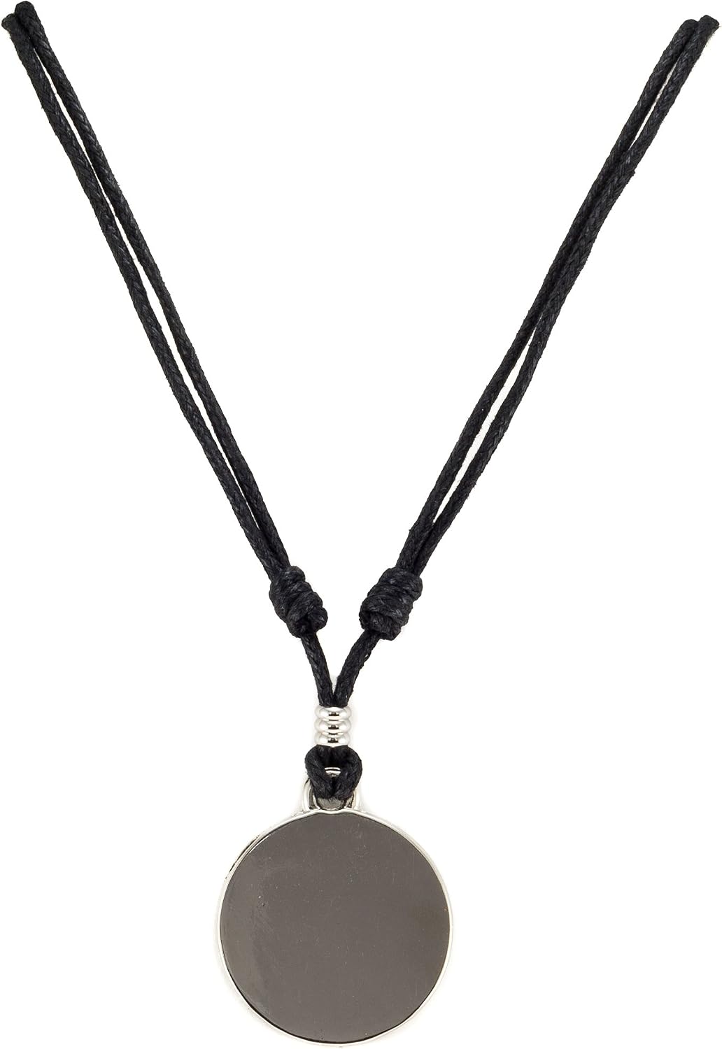 BlueRica Rasta Peace on Adjustable Black Cord Necklace