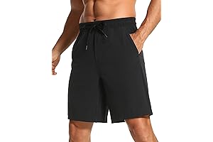 Men's Linerless 9-Inch Inseam Workout Shorts: Quick-Dry Performance for Athletes