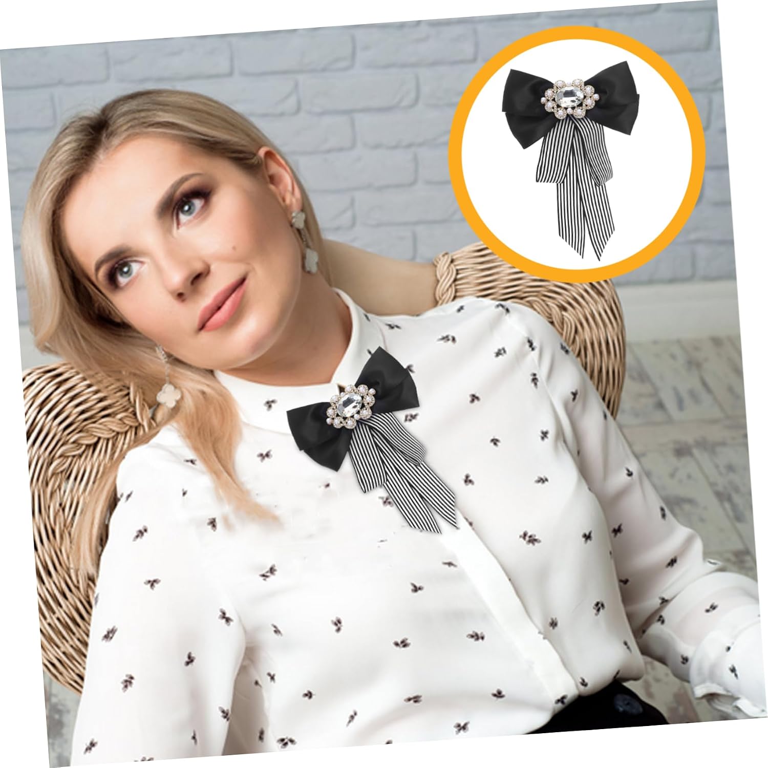 1pc Business Wear Bow Tie for Men and Women Pre-tied Striped Bowknot for Shirts and Formal Occasions Cloth Material