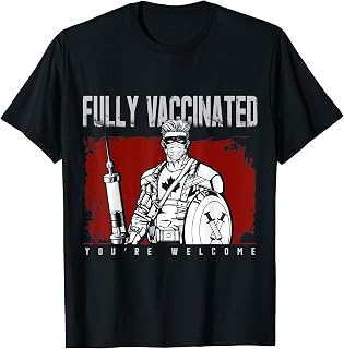 Fully Vaccinated Canadian Flag Superhero T-Shirt