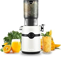 Fretta Juicer Slow Juicer con apertura da 108 mm XL e capacità di 1 l, spremiagrumi per frutta e verdura, 200 W, elettrico con stampa a freddo, facile da pulire e motore silenzioso, senza BPA