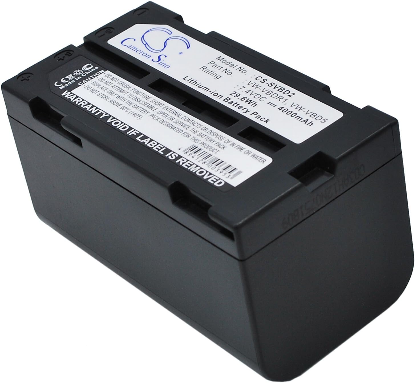 4000mAh / 29.60Wh Battery for Canon ES-300V, ES-65, ES-6500, ES-7000, ES-75, ES-8000, ES-8100V, ES-8200V, ES-8400V, ES-8600, FR-1, GL1, GL2, UC-X2, UC-X40Hi
