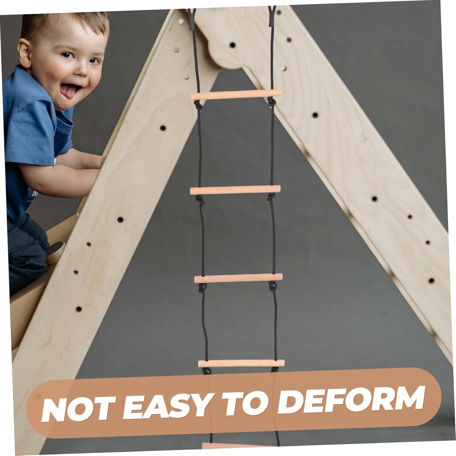 1set Climbing Frame for Boy Girl Outdoor Soft Rope Ladder Playset Encourages Physical Activity and Coordination Boy Girl Design for Treehouse Fun