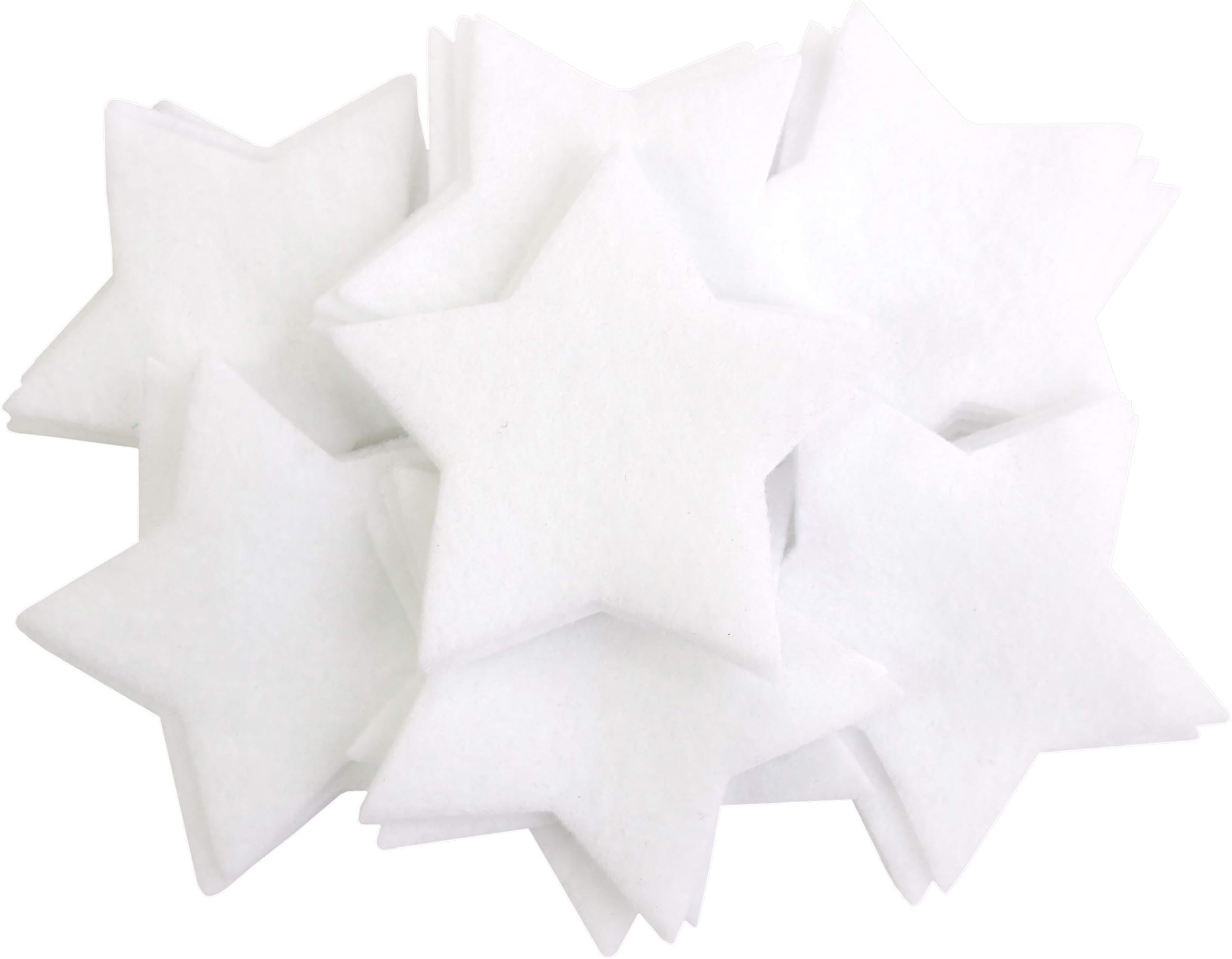 Playfully Ever After3 Inch 35pc Felt Stars (White)