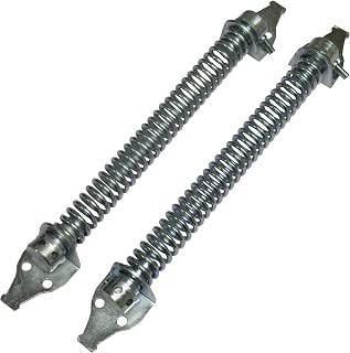 Self Closing Gate Springs X2 (8" 10" Black Galvanised Heavy Duty Fence Door Closer) (Galvanised, 8" (200MM))
