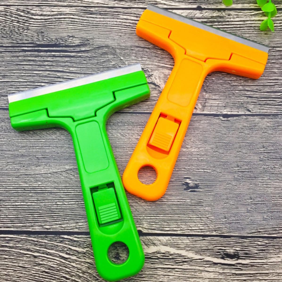 5pcs Wall Putty Knife Set with Plastic Handle and Alloy Steel Blade, Wearproof Marble Scraper for Stripping Ceramic Tiles, for Home and Hotel Decoration Cleaning Tasks Random Color