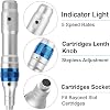 Dr. Pen Ultima A6 Professional Microneedling Pen Wireless Electrical Skin Care Tools with 6 Square Nano Needle Cartridges