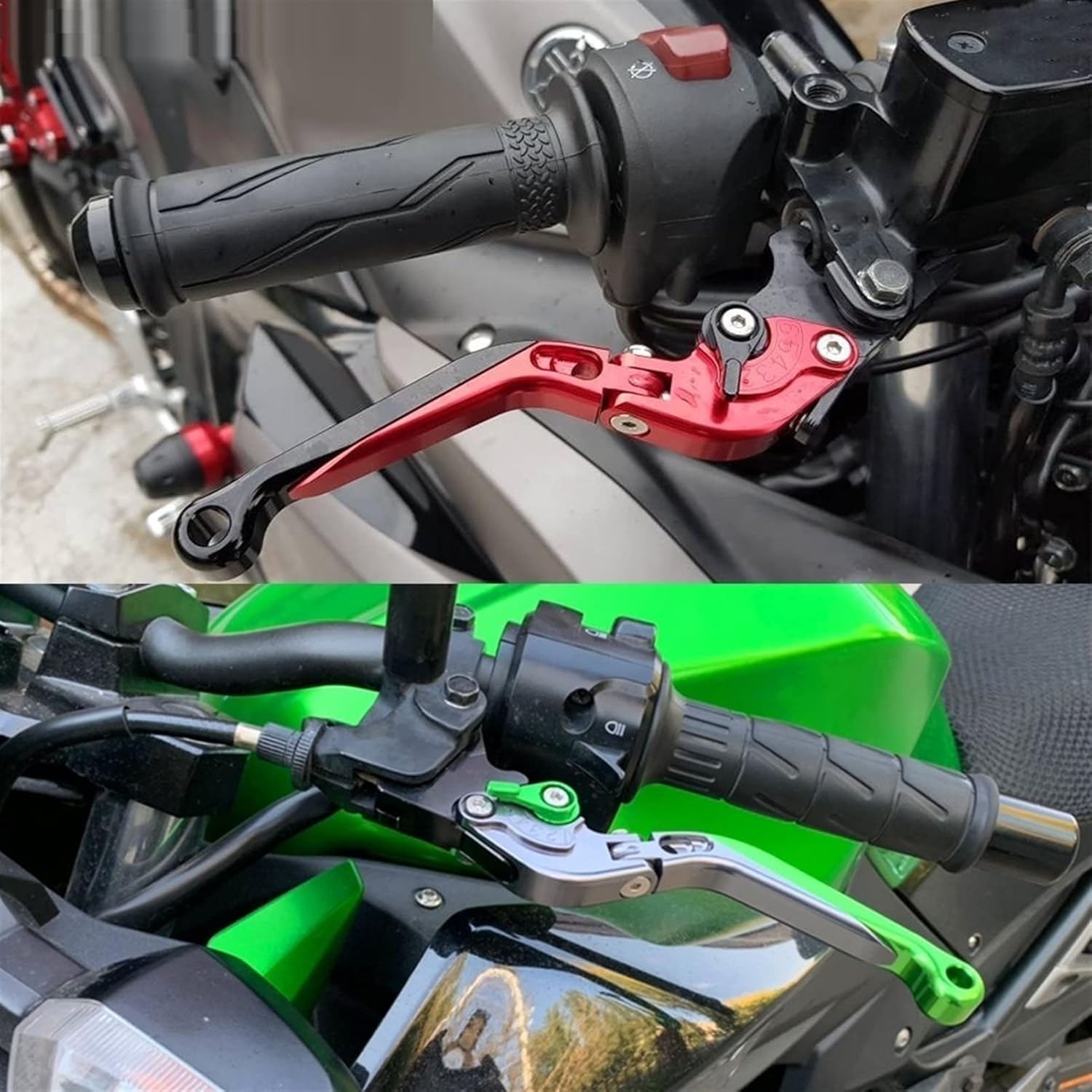 DOUKI for Yamaha YZF-R1 YZF R1 YZFR1 2009 2010 2011 2012 2013 2014 Motorcycle Grips Handle Handlebar CNC Aluminum Adjustable Brake Clutch Levers Lever (Color : Gold)