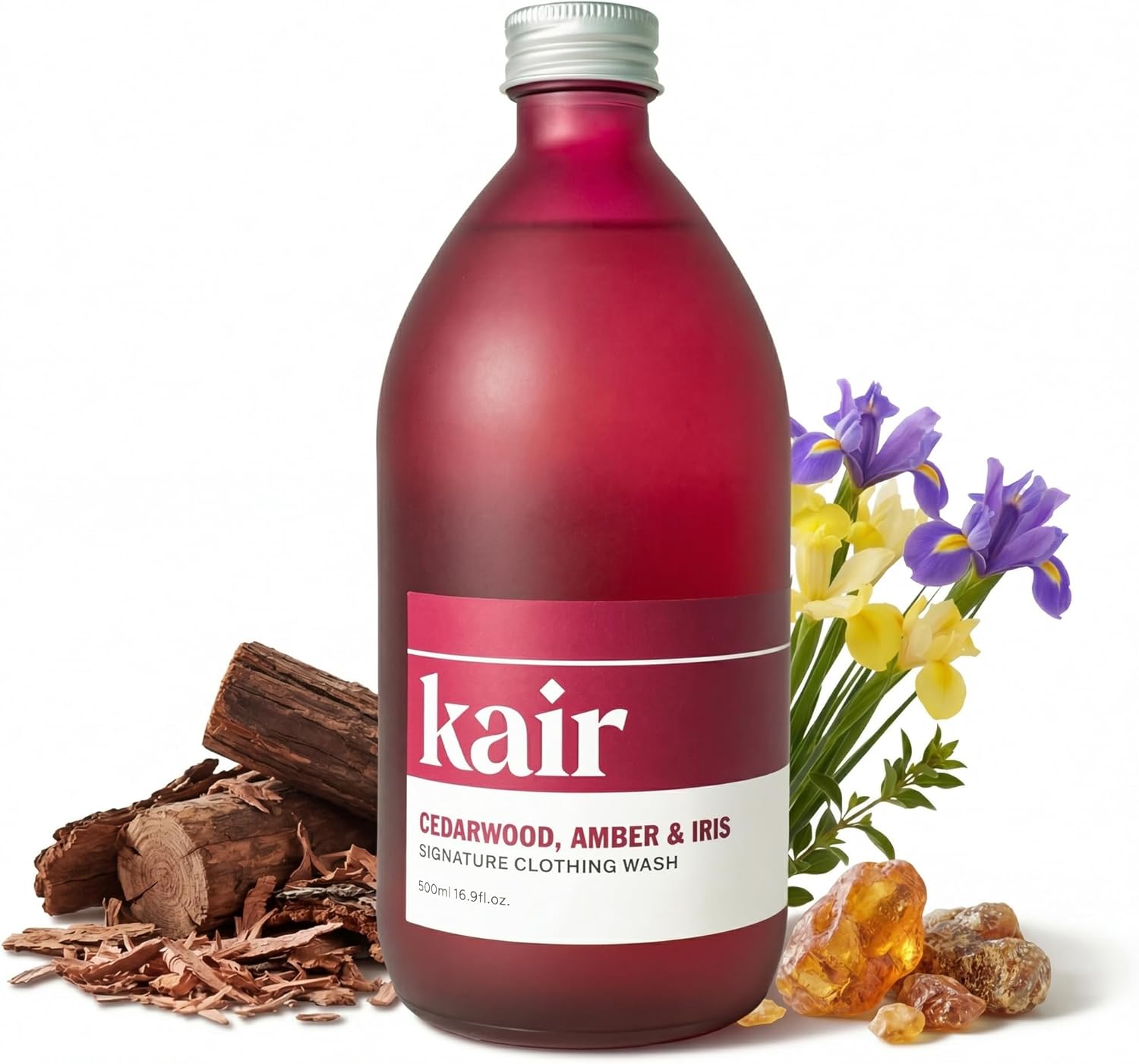 Kair Signature Clothing Wash - Cedarwood, Amber & Iris | Plant-Based Laundry Detergent, 16.9 Fl Oz, Vegan, Cruelty-Free, Biodegradable, Deep Cleans & Deodorizes Fabrics