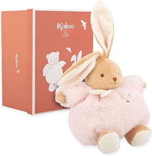 KALOO - Schmusetuch Kaninchen Rosa 25cm - Ultraweiches und Flauschiges Plüschtier für Babys - Zärtlicher Begleiter ab der Geburt - Ideale Größe für kleine Hände - Geschenk zur Geburt - K214018