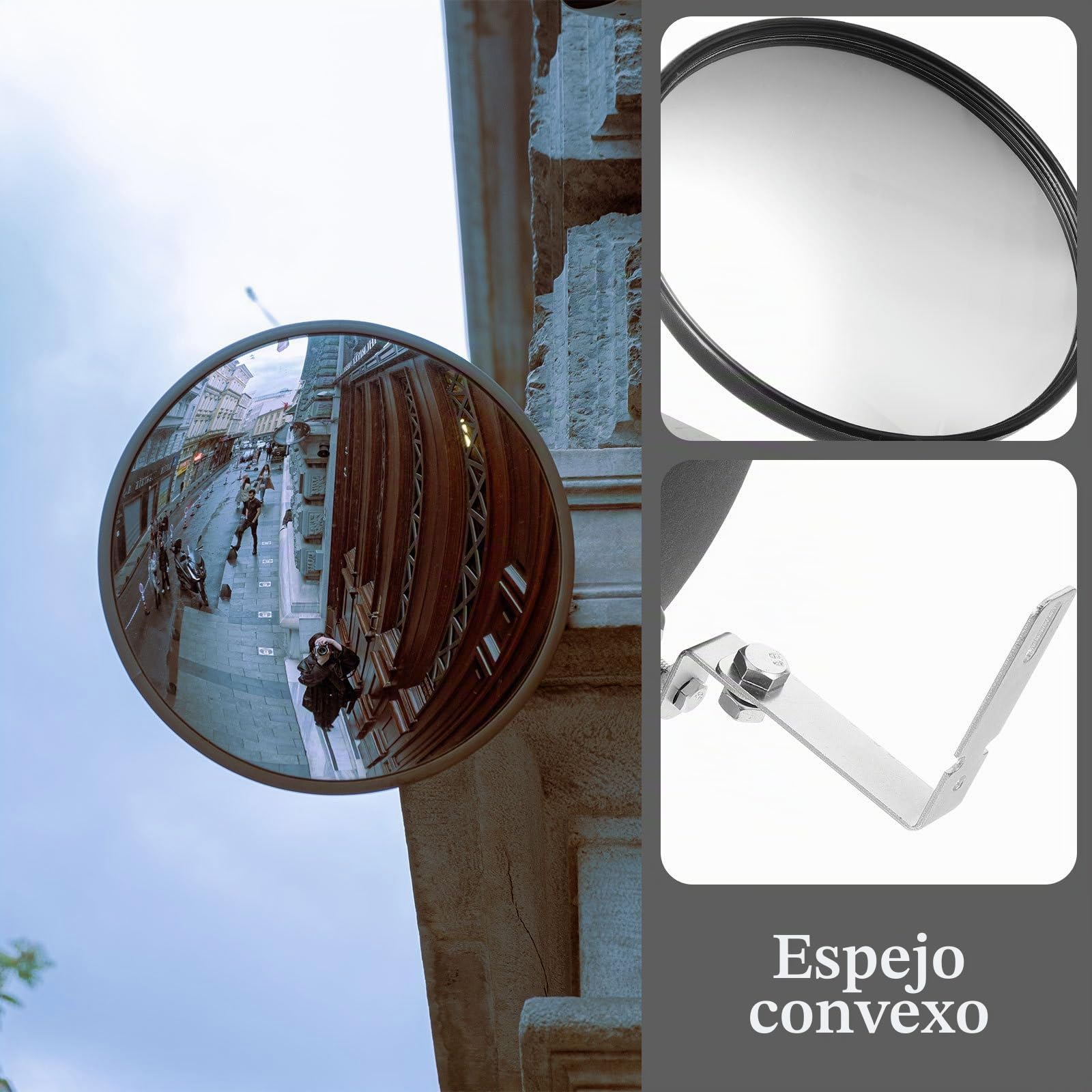 Espejos Exteriores Espejo Seguridad Para Tráfico Gran Angular Garaje Convexo Punto Ciego Para Oficina Esquina Garaje Entrada s