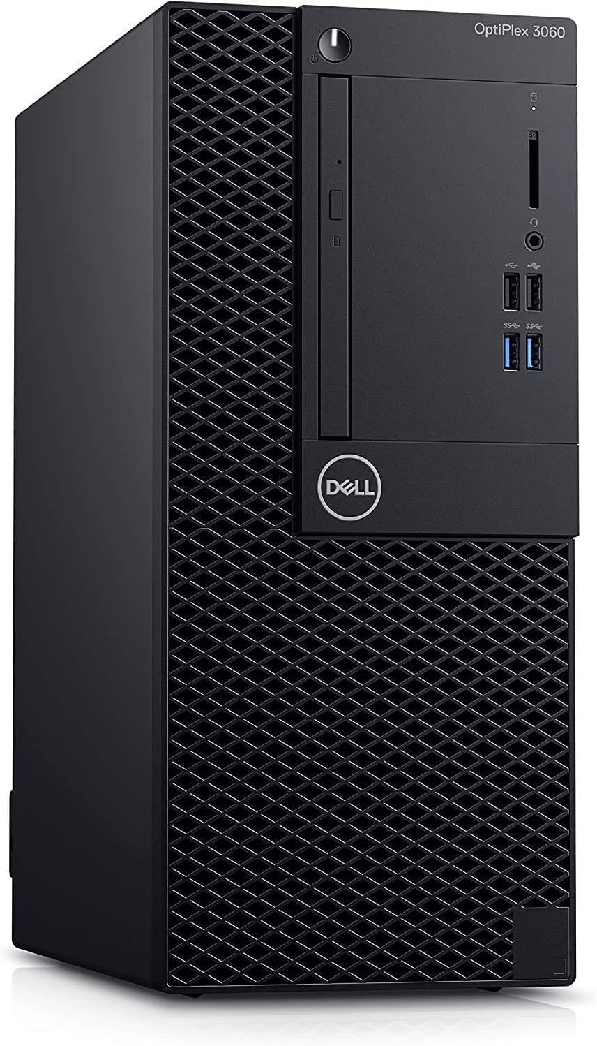 Dell Optiplex 3060 Mini Tour Ordinateur de Bureau, Intel Core i5-8400, 8 Go de RAM, SSD 256 Go, WiFi, Bluetooth, Clavier QWERTY américain, Windows 11 Pro (reconditionné)