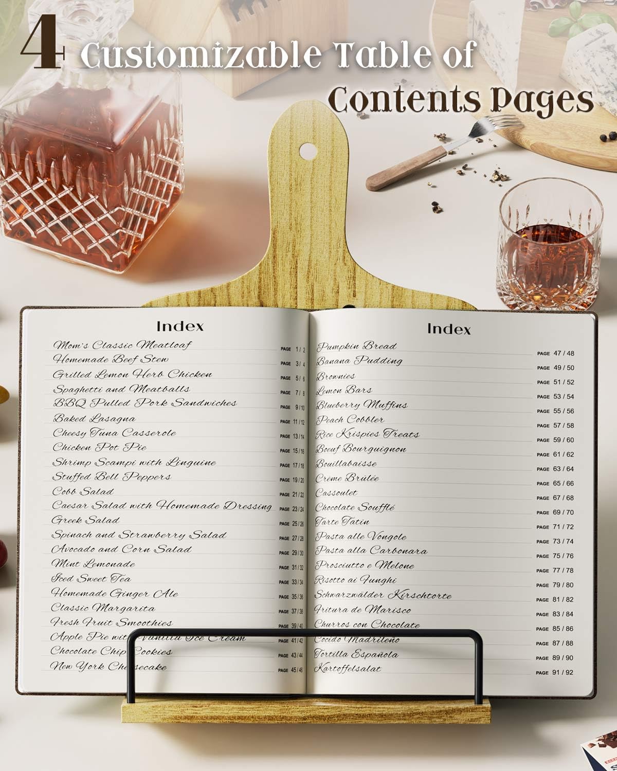 Blank Recipe Book to Write in Your Own Recipes, Large Recipe Notebook with 192 Pages, 7" x 10" Hardcover Recipe Journal for Family Cooking Lover (Chocolate)