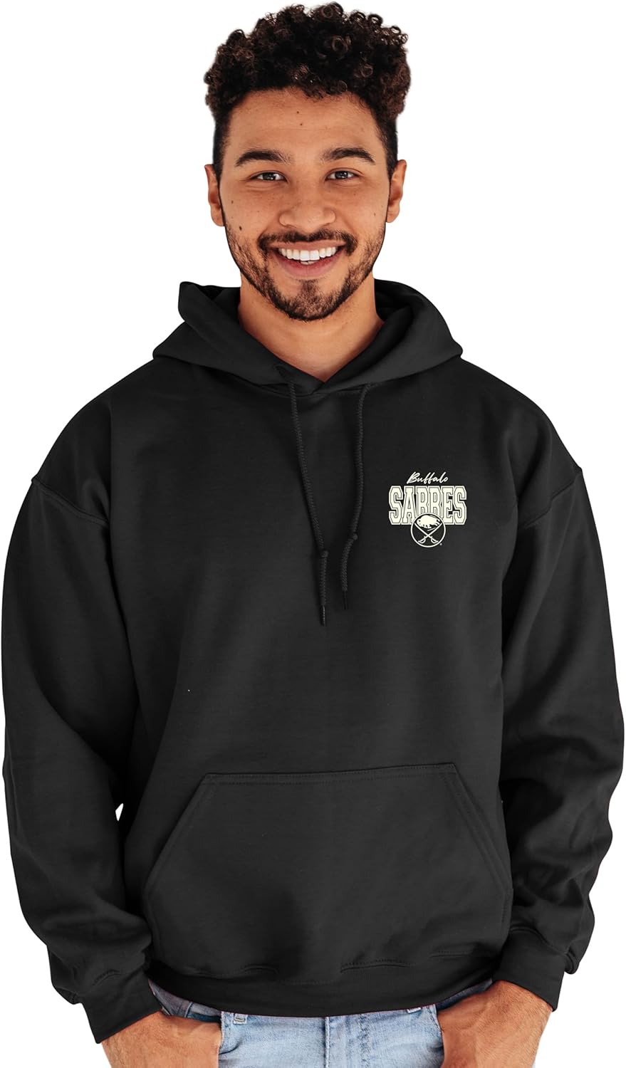 Blue 84 NHL Officially Licensed Hooded Sweatshirt Pop Echo Black