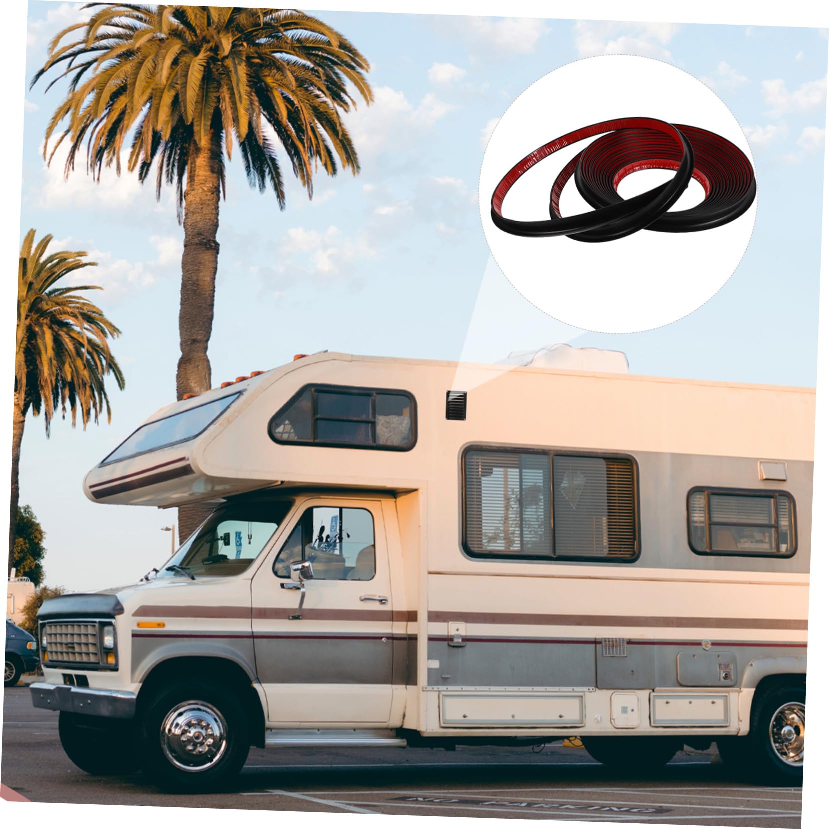 HOHOVYVY Wohnmobil Regenrinne 5m - PVC J-Form Dachrinne Selbstklebend