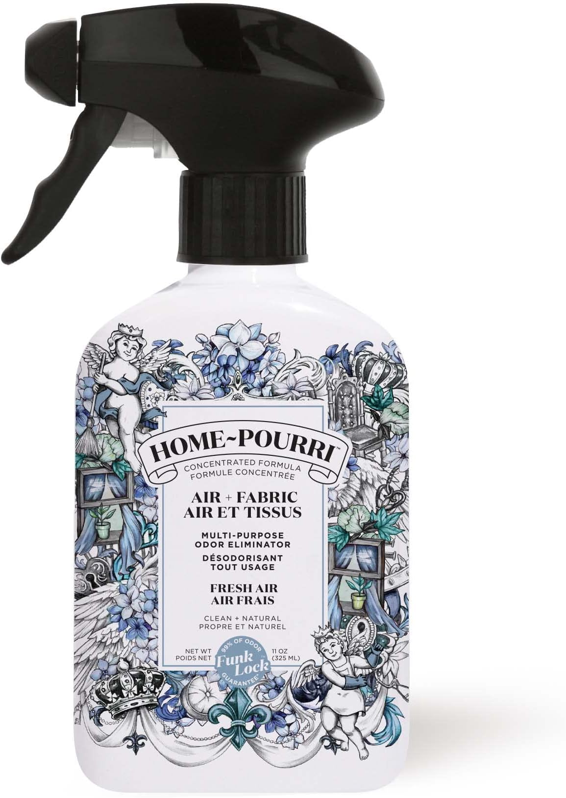 Pourri Upholstery Deodorizer + Air Freshener Spray - Home-Pourri Fabric Spray - Fresh Air Scent - Versatile Room Freshener Works In the Air, On Fabric & In Trash Cans (325 ml)