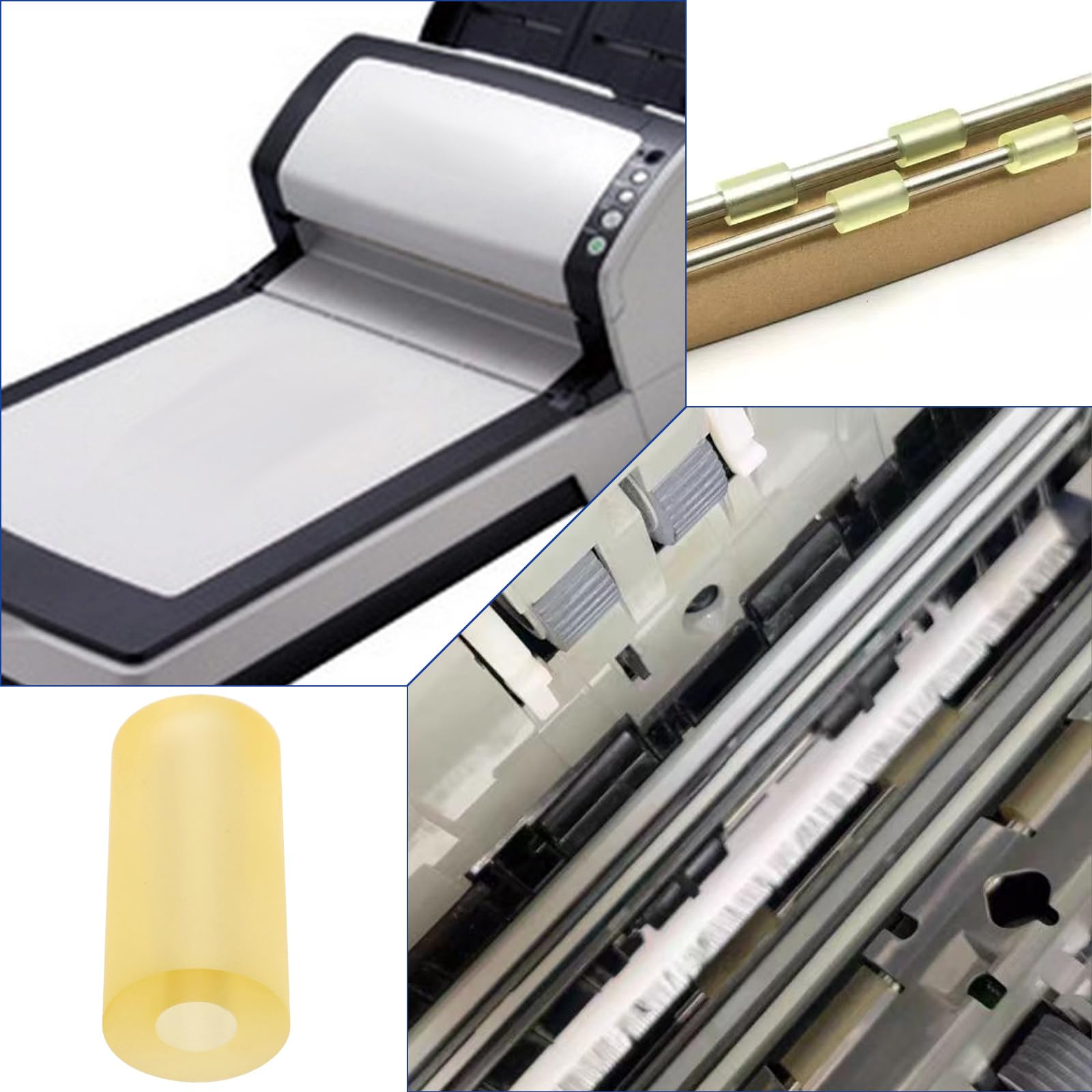 Create idea 4pcs Rullo Uscita Alimentazione Stampante PA03586-K983 Parte Ricambio PA03360-Y101 Rullo Di Trasmissione Pneumatico Compatibile Con Fujitsu FI-6110 N1800 S1500M S1500