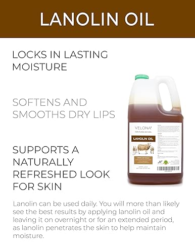 Miniatura 2 de velona Aceite de lanolina grado USP 7 libras  Aceite portador 100% puro y natural  Refinado, prensado en frío  Hidratante de piel, cabello, cuerpo y