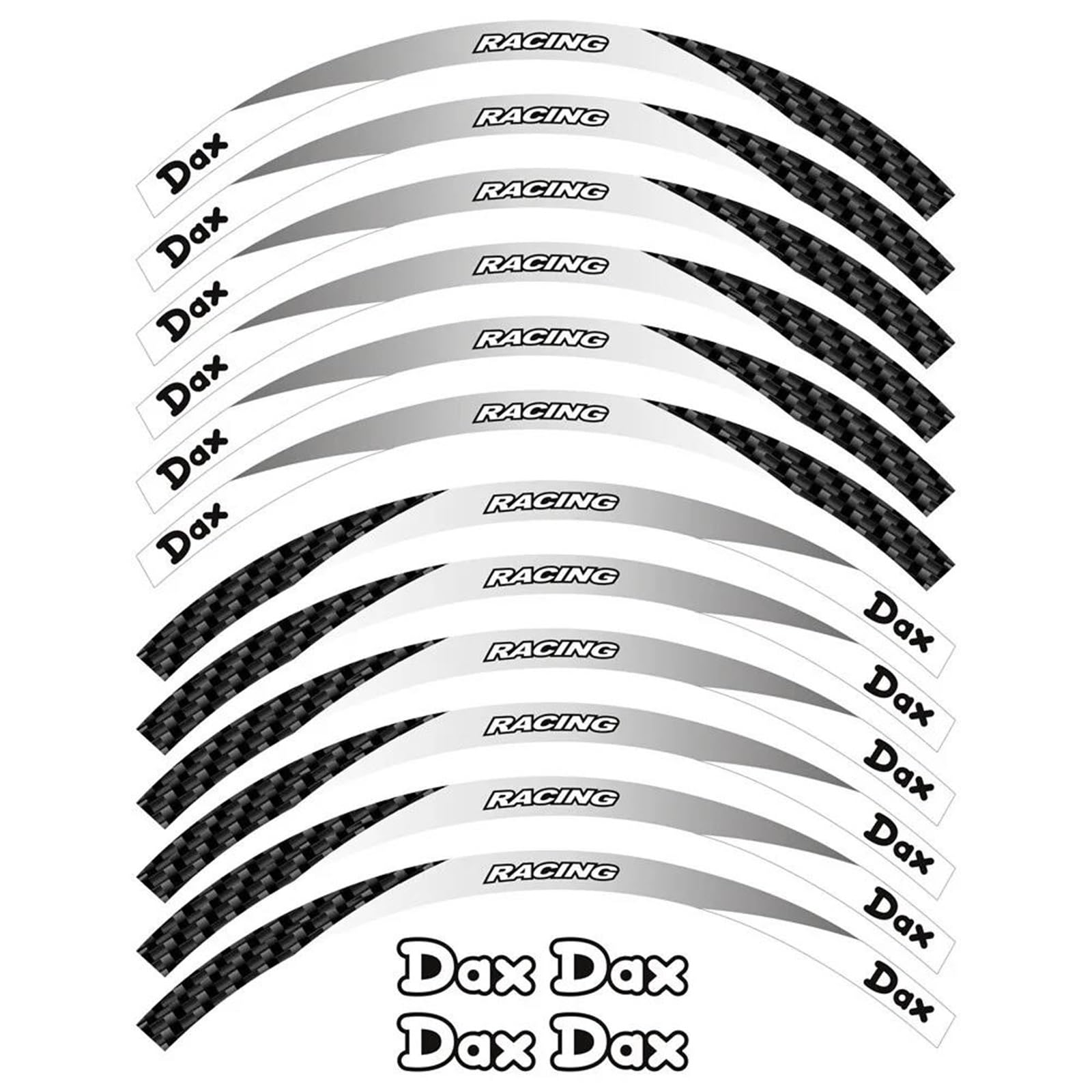 Motorcycle Wheel Rim Stripes Sticker Reflective for DAX 125 ST125 ST-125 Stickers Decal(Color18)