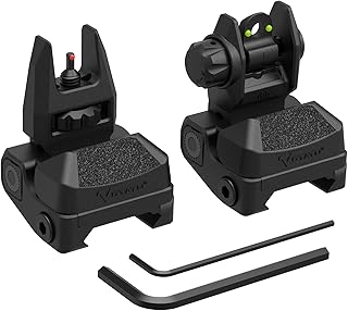 VOTATU V4 Fiber Optic Flip-Up Sight Lightweight Back Up Front and Rear Polymer Sights Deployable Sites - VOTATU