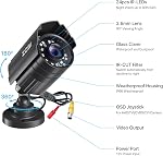 ZOSI 1080P CCTV Camera Outdoor Indoor Hybrid 4 in 1 HD TVI/CVI/AHD/CVBS Home Security Cameras System,Night Vision,Waterproof Metal Housing Bullet Cam For 960H,720P,1080P,5MP,4K analog Surveillance DVR