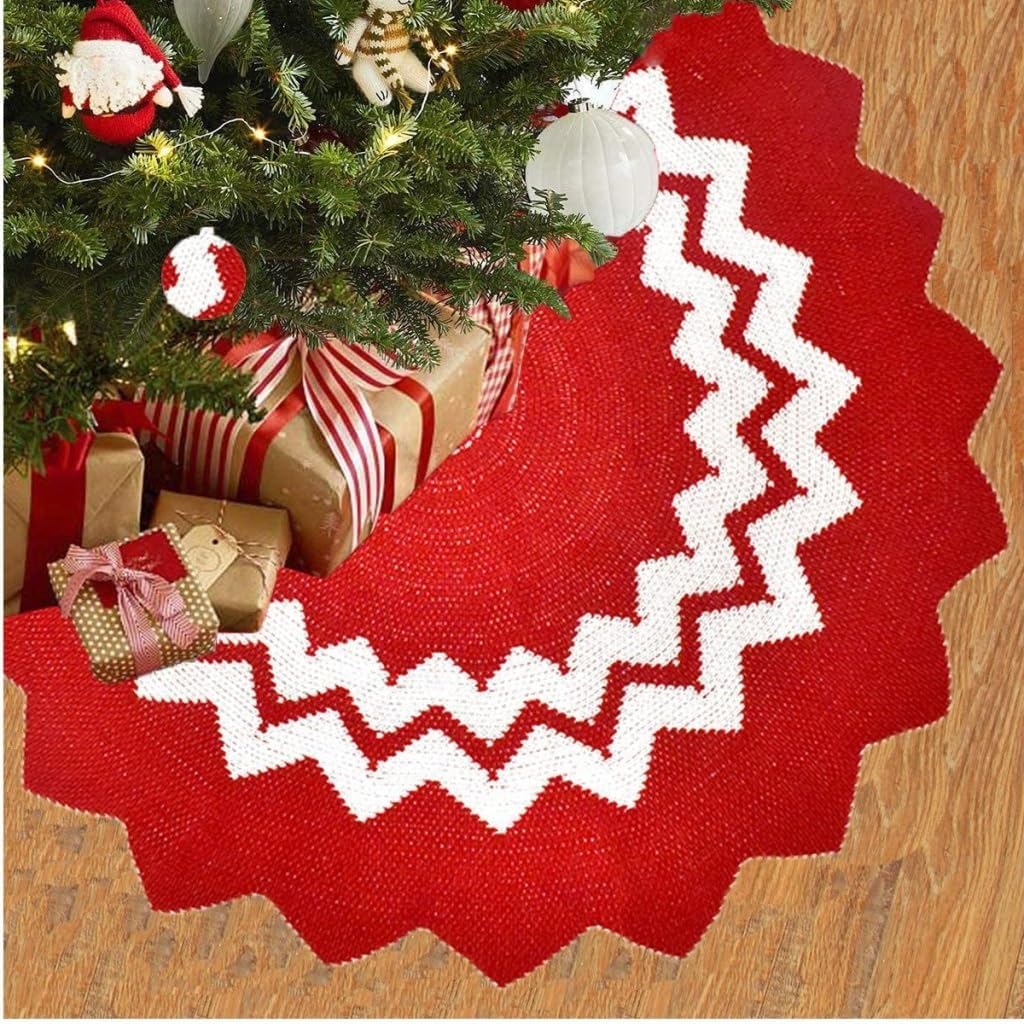 Tree Skirt Christmas Christmas Tree Skirt Christmas Decoration Supplies Christmas Tree Mat Knitted Acrylic Christmas Tree Apron Christmas Skirt Tree