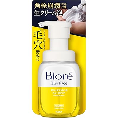 ビオレ Bioré ザフェイス 泡洗顔料 スムースクリア 本体 【泡洗顔】【まさつレス】【毛穴】【黒ずみ】