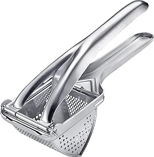 Westmark Prensa para patatas, con perforación redonda, Estañada, Longitud: 26 cm, Plateado, 61242270