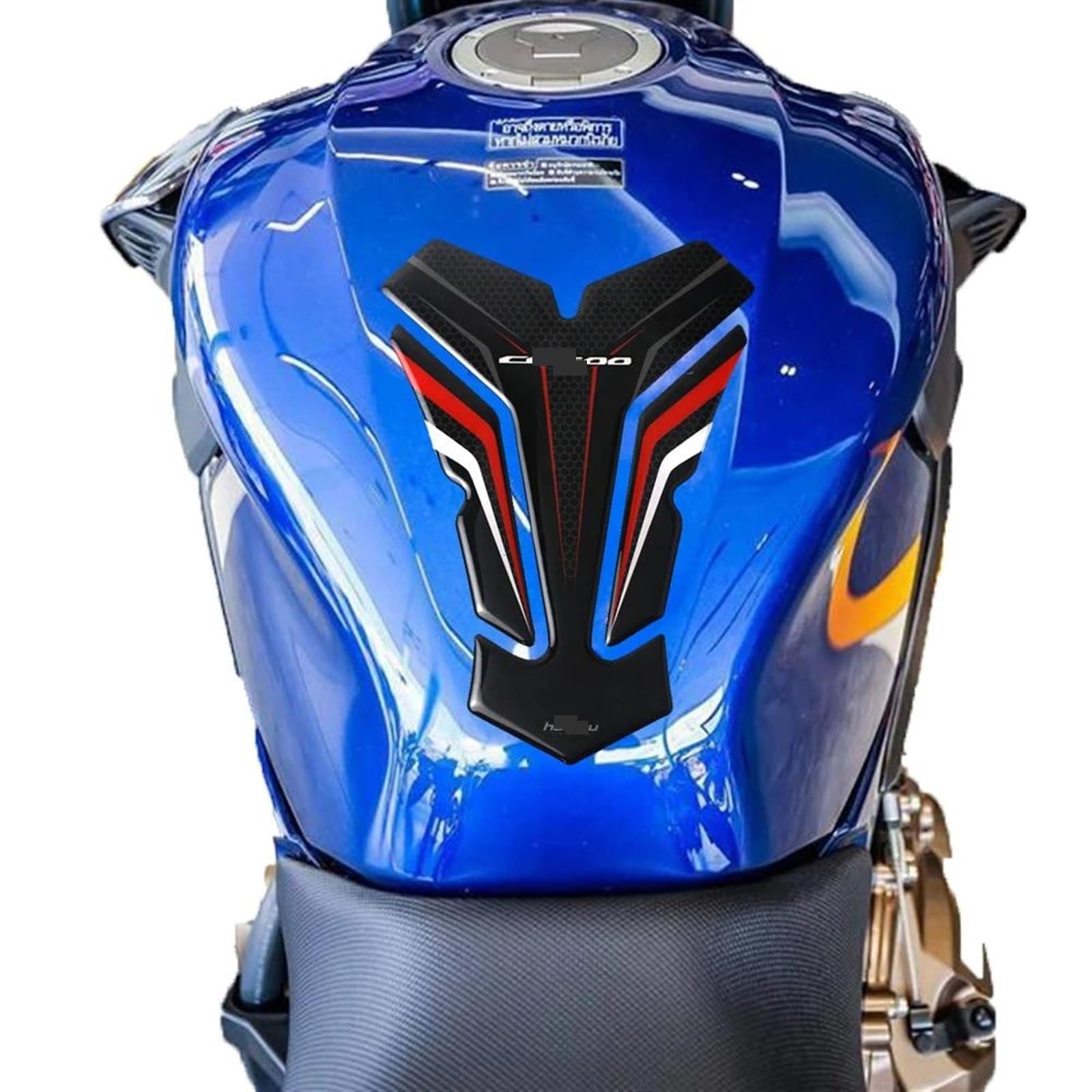 Autocollant réservoir moto carbone CB500F CB500X tankpad - 2
