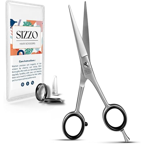 Hair Cutting Scissors 6.5" Hair Scissors, Ideal for Professional Barbers, Men, Women, and Hair Stylists, tijeras de peluqueria by SIZZO | G-MAT DULL