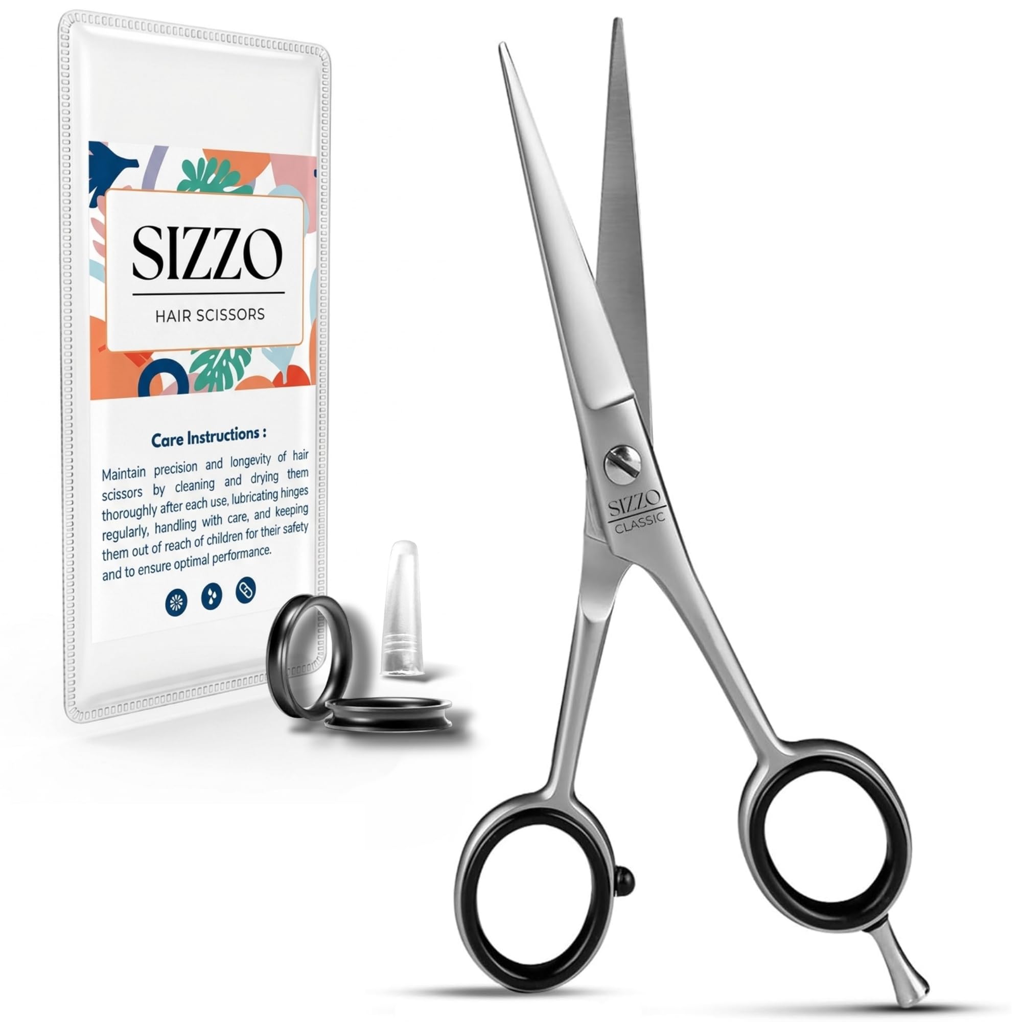 Hair Cutting Scissors 6.5" Hair Scissors, Ideal for Professional Barbers, Men, Women, and Hair Stylists, tijeras de peluqueria by SIZZO | G-MAT DULL-image-33
