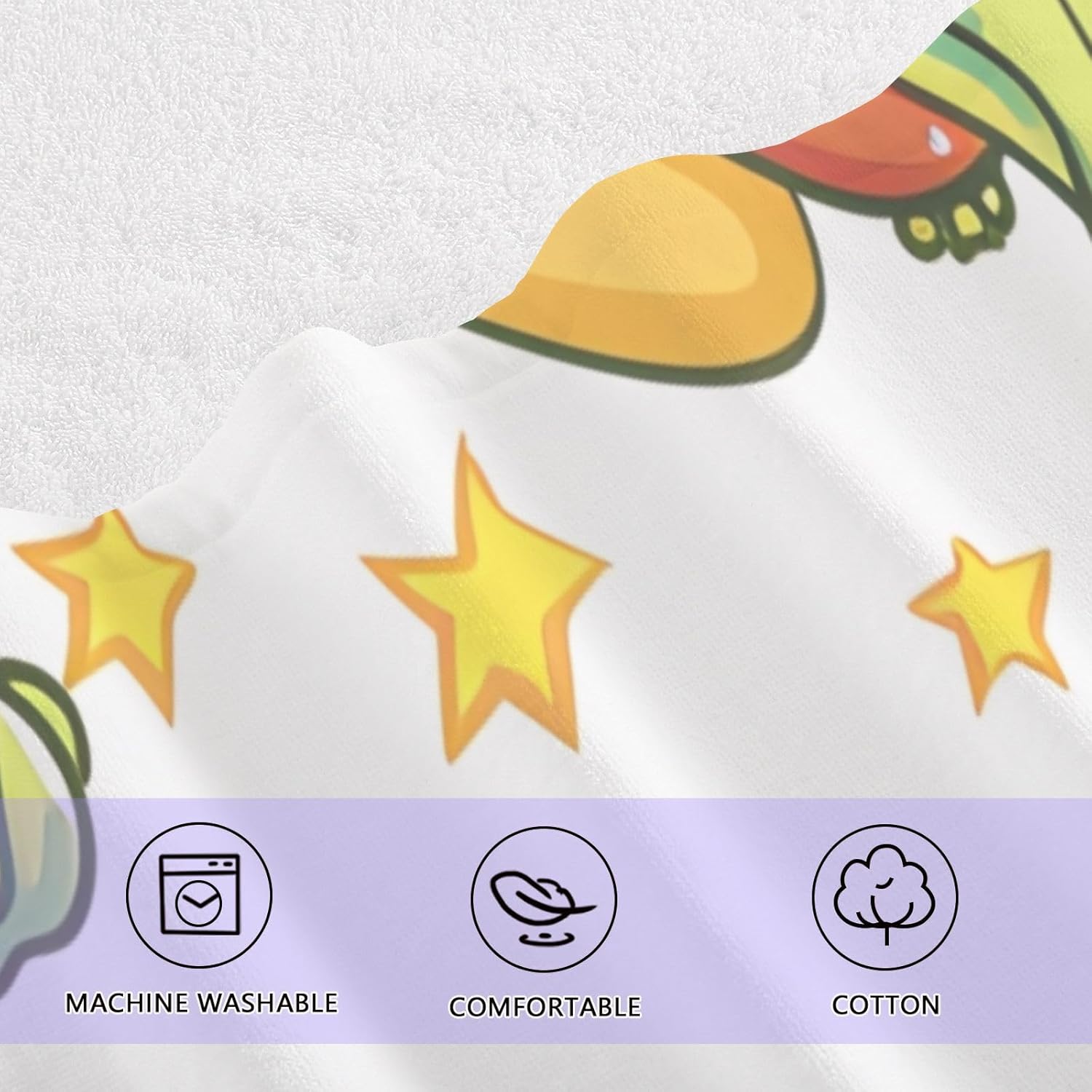 Hand Towels Premium Soft and Highly Absorbent Cute Dragon in Hot Dog 2 Pcs Towels for Bathroom Set 100% Cotton Decorative Face Towels