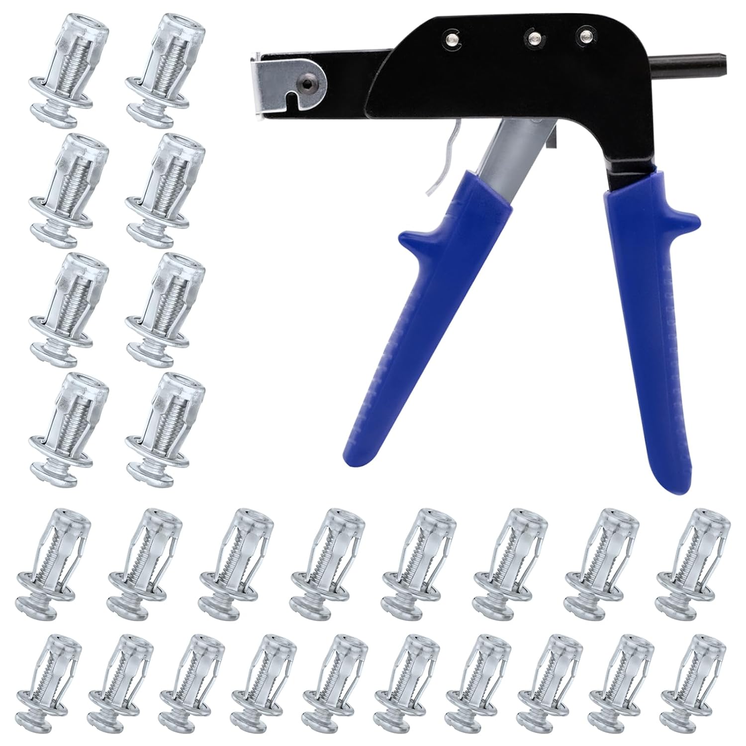 Waltool 31Pcs M4 M5 M6 Jack Nuts Petal Nuts Assortment Kit with Anchor