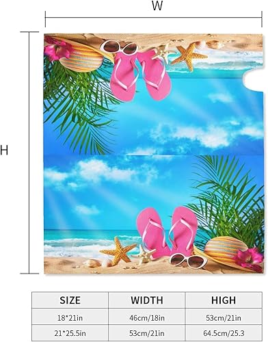 Miniatura 5 de Cubierta magnética para buzón de buzón de verano con diseño de conchas de estrella de mar y gafas de sol, 21 x 18 pulgadas