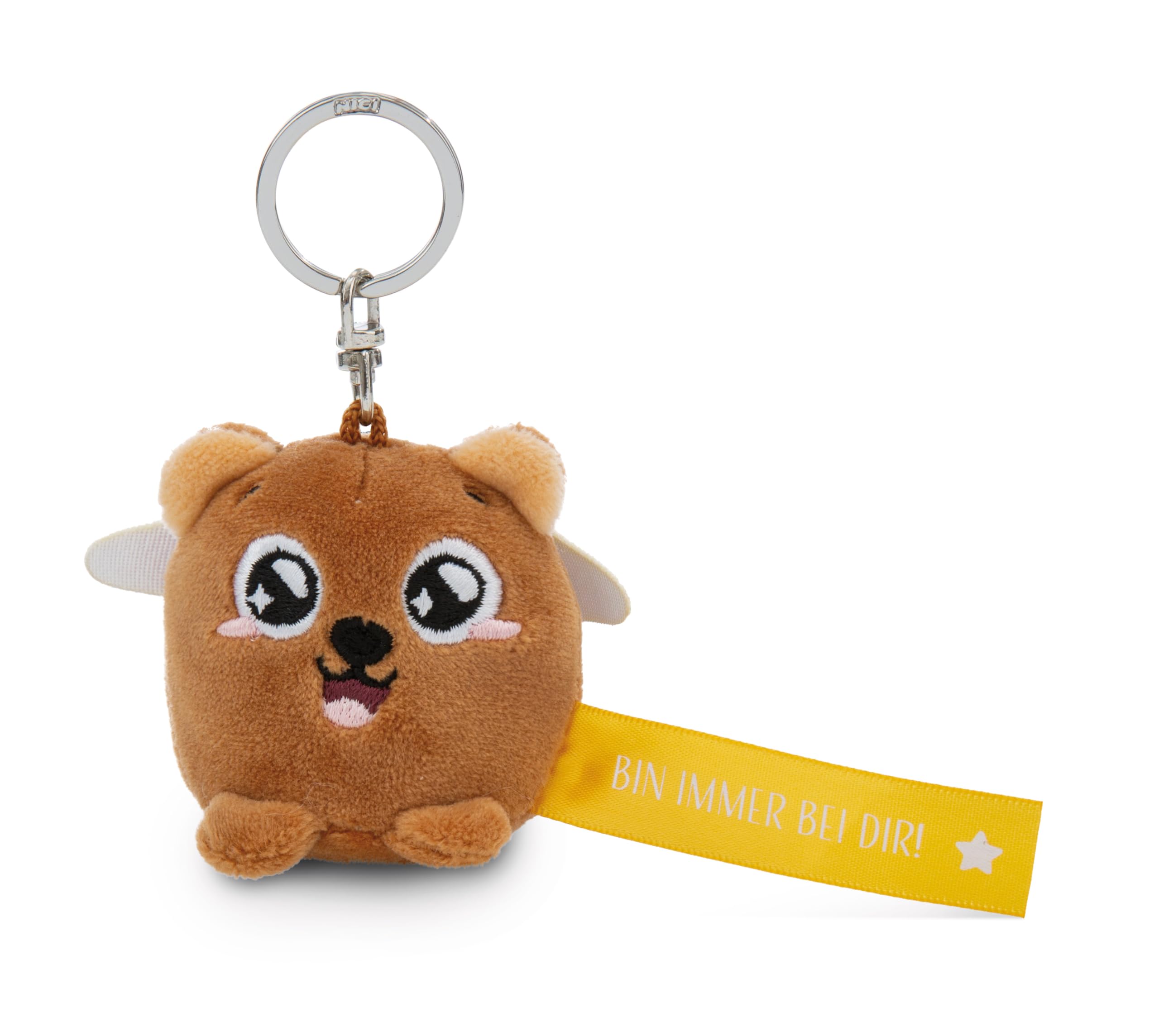 NICI Key Ring Bear "Bin immer bei dir!" Yellow 5 cm